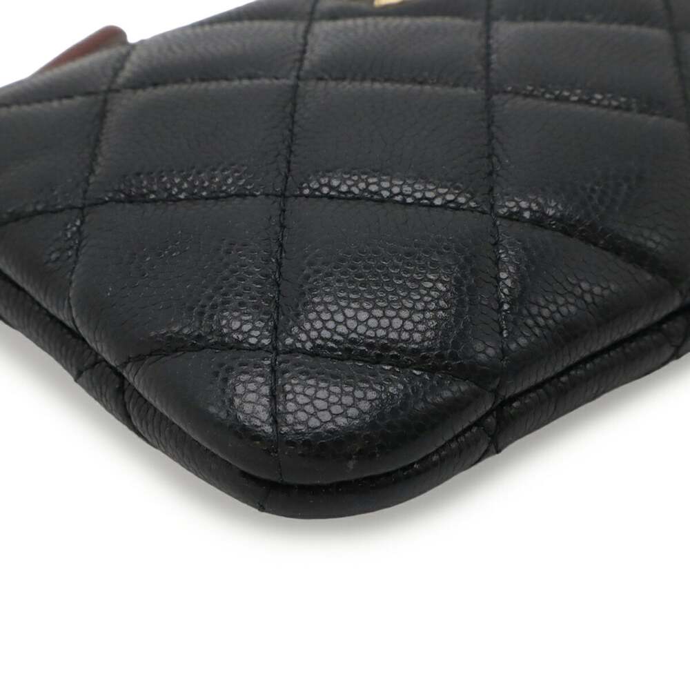 Chanel O Case Clutch Quilted Caviar #256159C88B - Picture 4 of 8